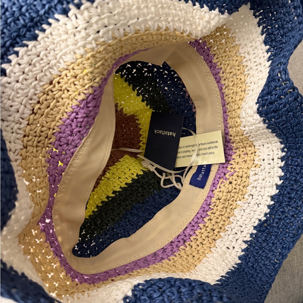 Colorful Striped Crochet Bucket hat attack new remi - Picture 2 of 3